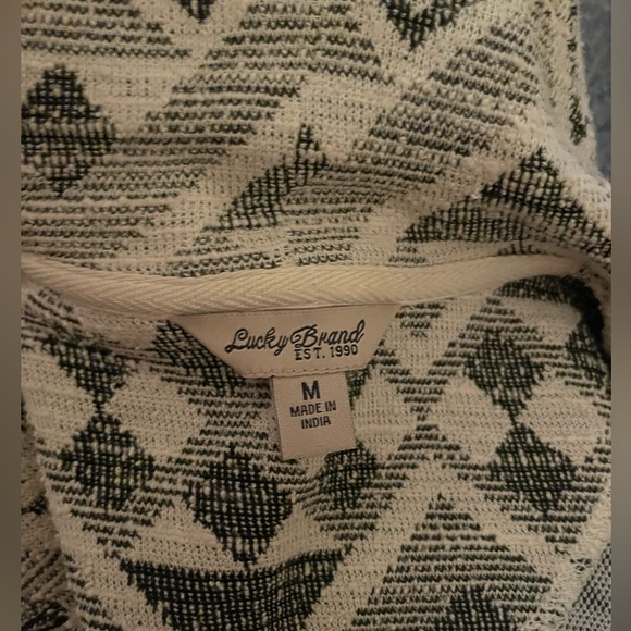 Lucky Brand Tribal Pattern Button Front Blazer Jacket Size M - Picture 7 of 13